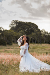 Black Friday Sale Ivory Pearl Maternity Dress