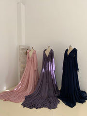 Chiffon Maternity Dress for Photo Shoot Maternity Gown Photography Dress