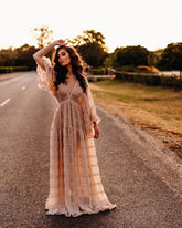 Pleated Tulle Maternity Dress Photography Dress