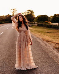 Pleated Tulle Maternity Dress Photography Dress