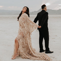 Sequin Maternity Dress Boho Wedding Dress Photography Dress