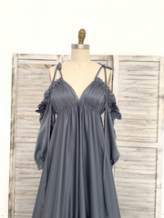 Free Size Off Shoulder Satin Maternity Dress for Photo Shoot Baby Shower Dress