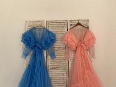 Long Sleeves Tulle Maternity Dress for Photo Shoot Maternity Robe