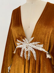 Vintage Velvet Lace Maternity Dress for Photo Shoot Phptography Dress