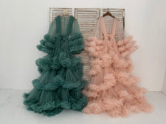 Free Size Tulle Maternity Dress Maternity Robe Photography Dress