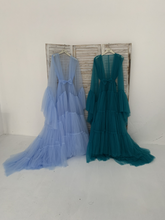 Long Sleeves Free Size Tulle Maternity Dress Maternity Robe