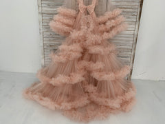 Free Size Tulle Maternity Dress Maternity Robe Photography Dress