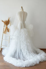 Ivory Tulle Maternity Gown Tulle Dress for Maternity Photography Photo Shoot