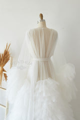 Ivory Tulle Maternity Gown Tulle Dress for Maternity Photography Photo Shoot
