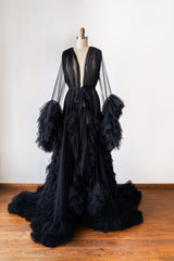 Black Maternity Dress for Photo Shoot Photography Dress Robe