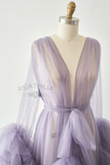 Lavender Tulle Maternity Gown Tulle Dress for Maternity Photography Photo Shoot