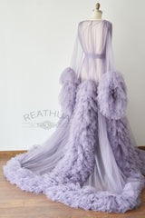 Lavender Tulle Maternity Gown Tulle Dress for Maternity Photography Photo Shoot