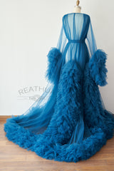 Dark Blue Tulle Maternity Gown Tulle Dress for Maternity Photography Photo Shoot