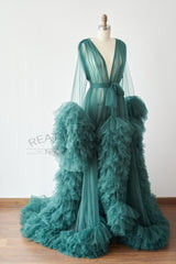 Green Tulle Maternity Gown Tulle Dress for Maternity Photography Photo Shoot