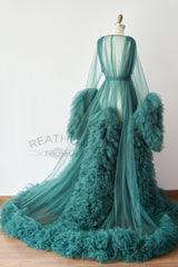 Green Tulle Maternity Gown Tulle Dress for Maternity Photography Photo Shoot