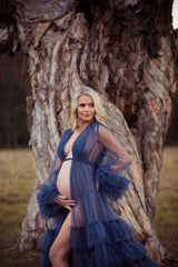 Dusty Purple Maternity Gown Photography Photo Shoot