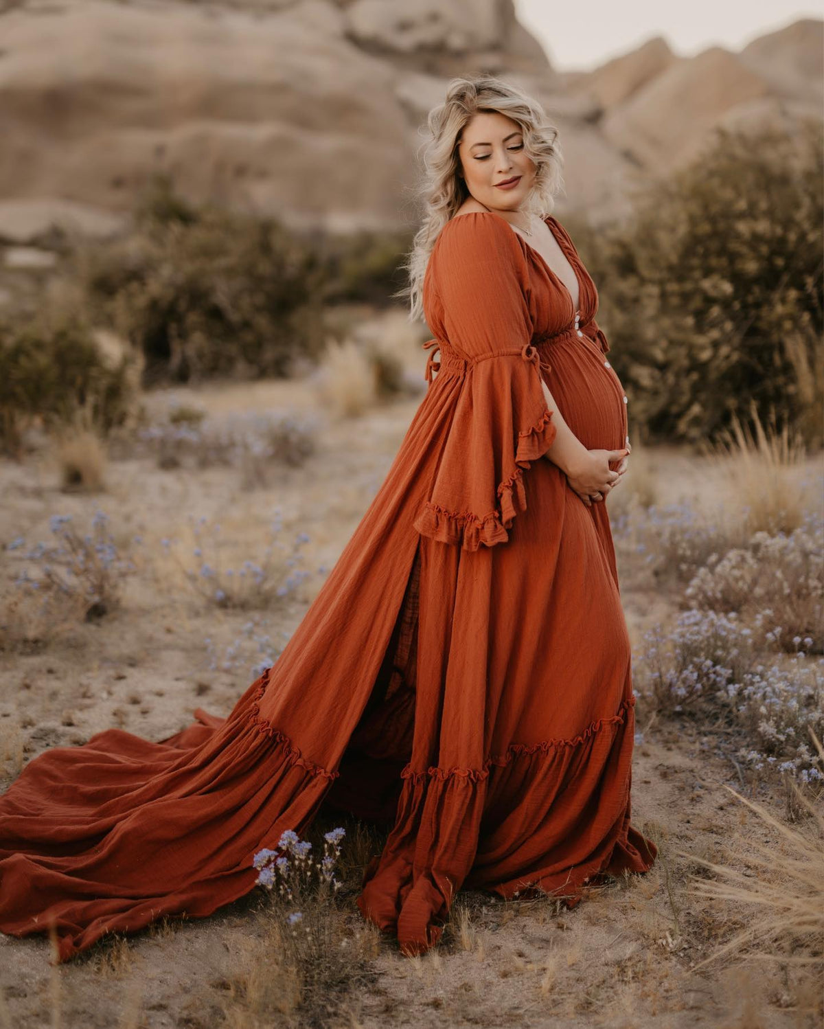 Vintage Linen Maternity Dress Boho Photography Dress reathua Vintage Linen Maternity Dress Boho Photography Dress reathua