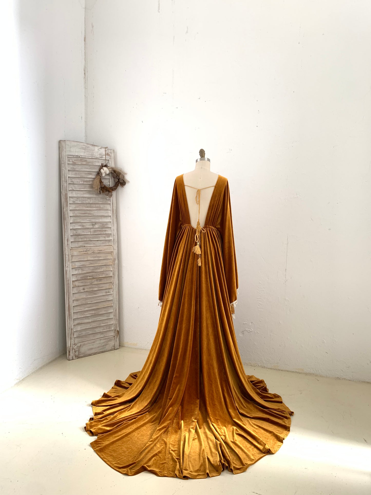 Vintage Velvet Lace Maternity Dress for Photo Shoot Phptography Dress