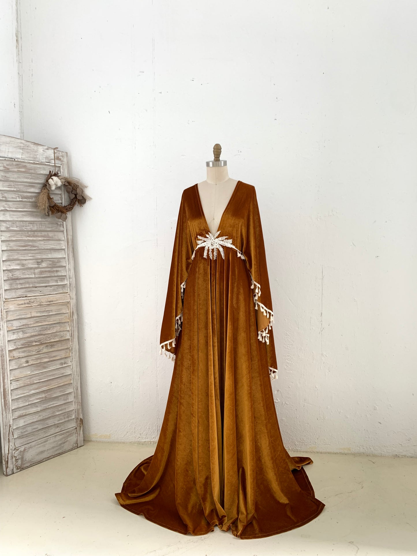 Vintage Velvet Lace Maternity Dress for Photo Shoot Phptography Dress