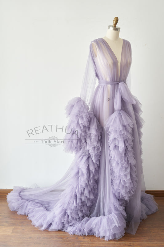 Lavender Tulle Maternity Gown Tulle Dress for Maternity Photography Photo Shoot