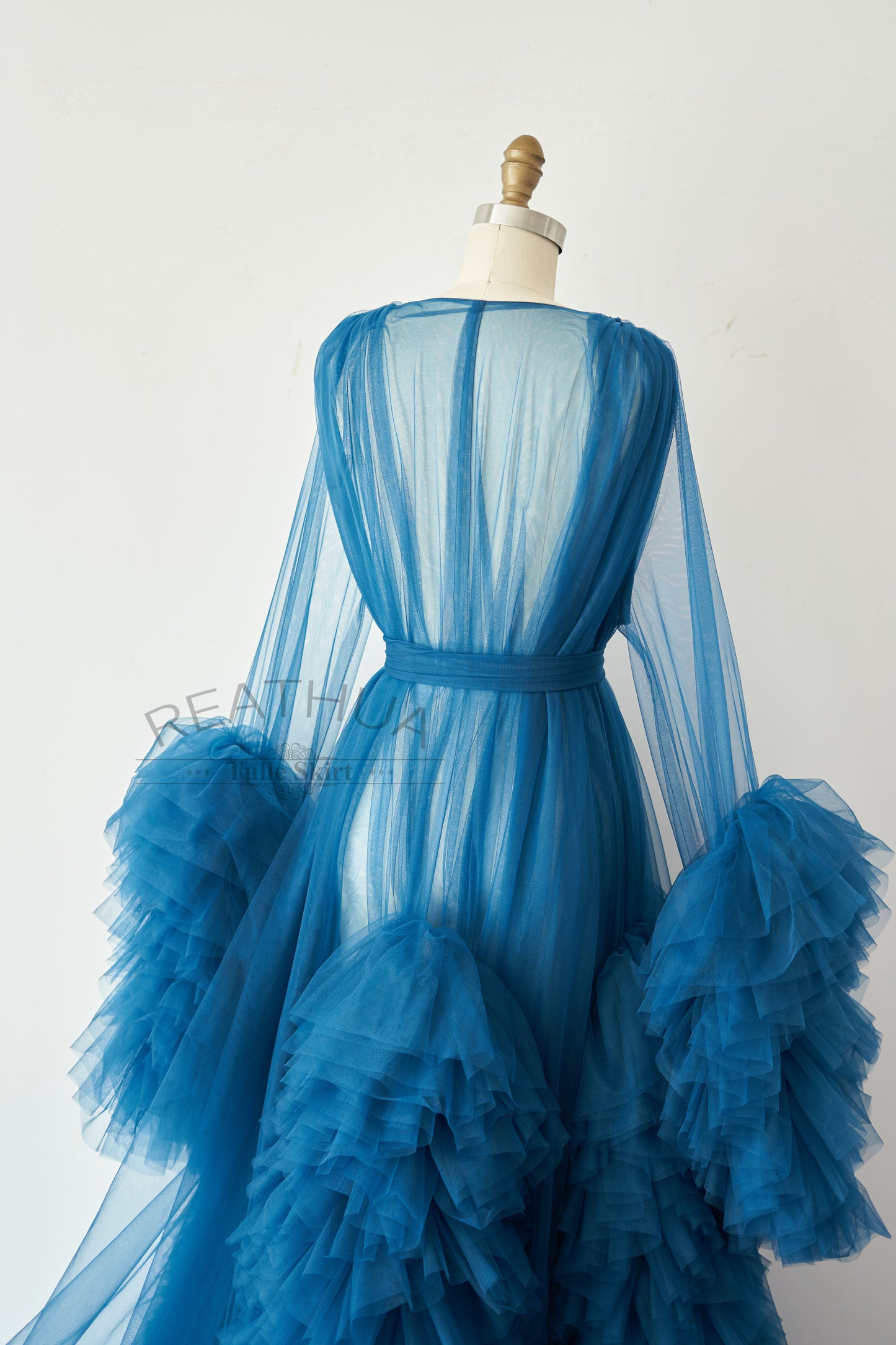 Dark Blue Tulle Maternity Gown Tulle Dress for Maternity Photography Photo Shoot